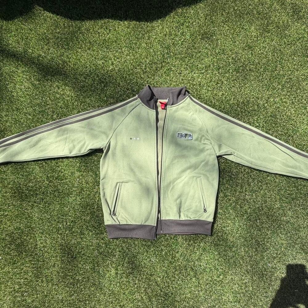 Green grey zip up